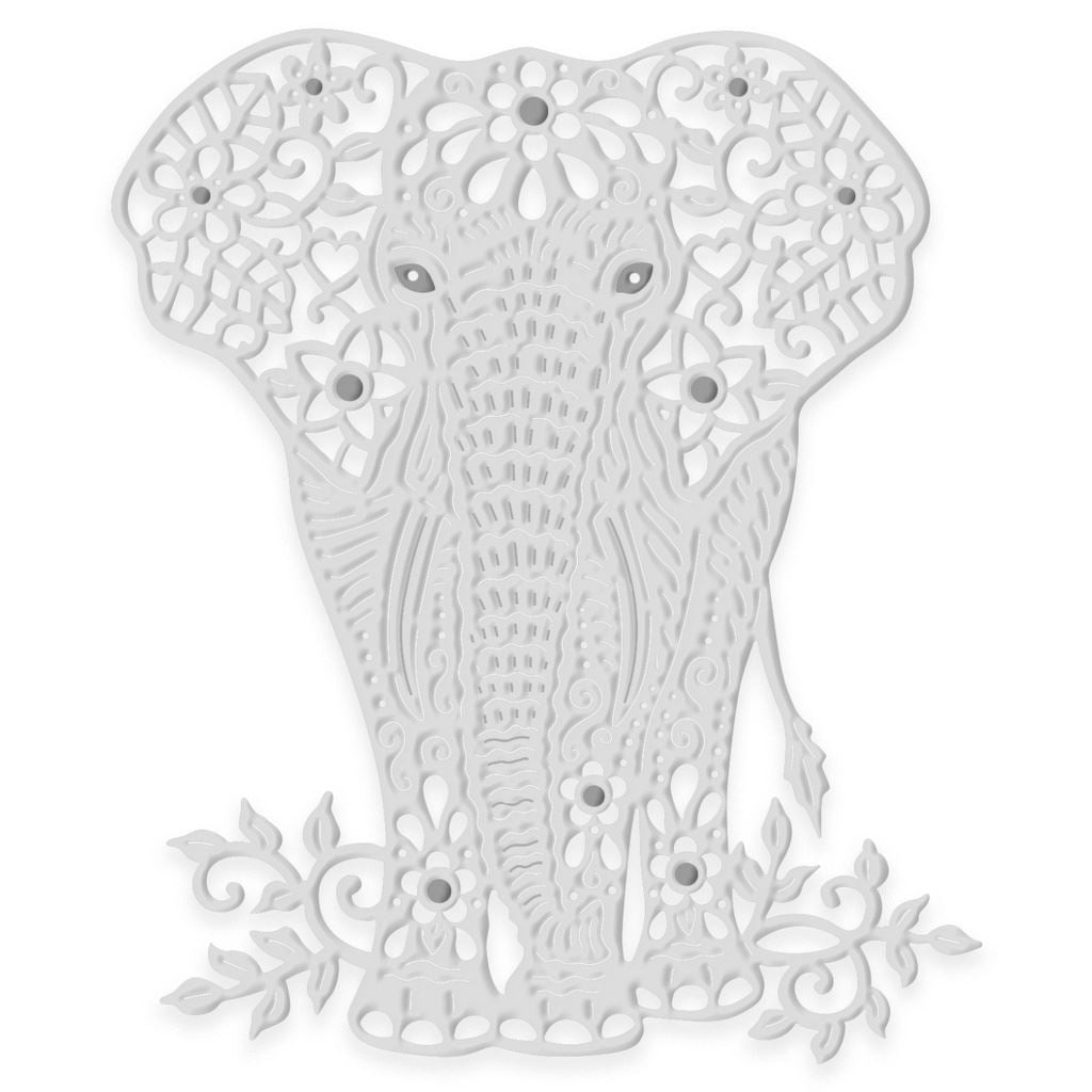 Floral Elephant- Sweet Dixie Cutting Die