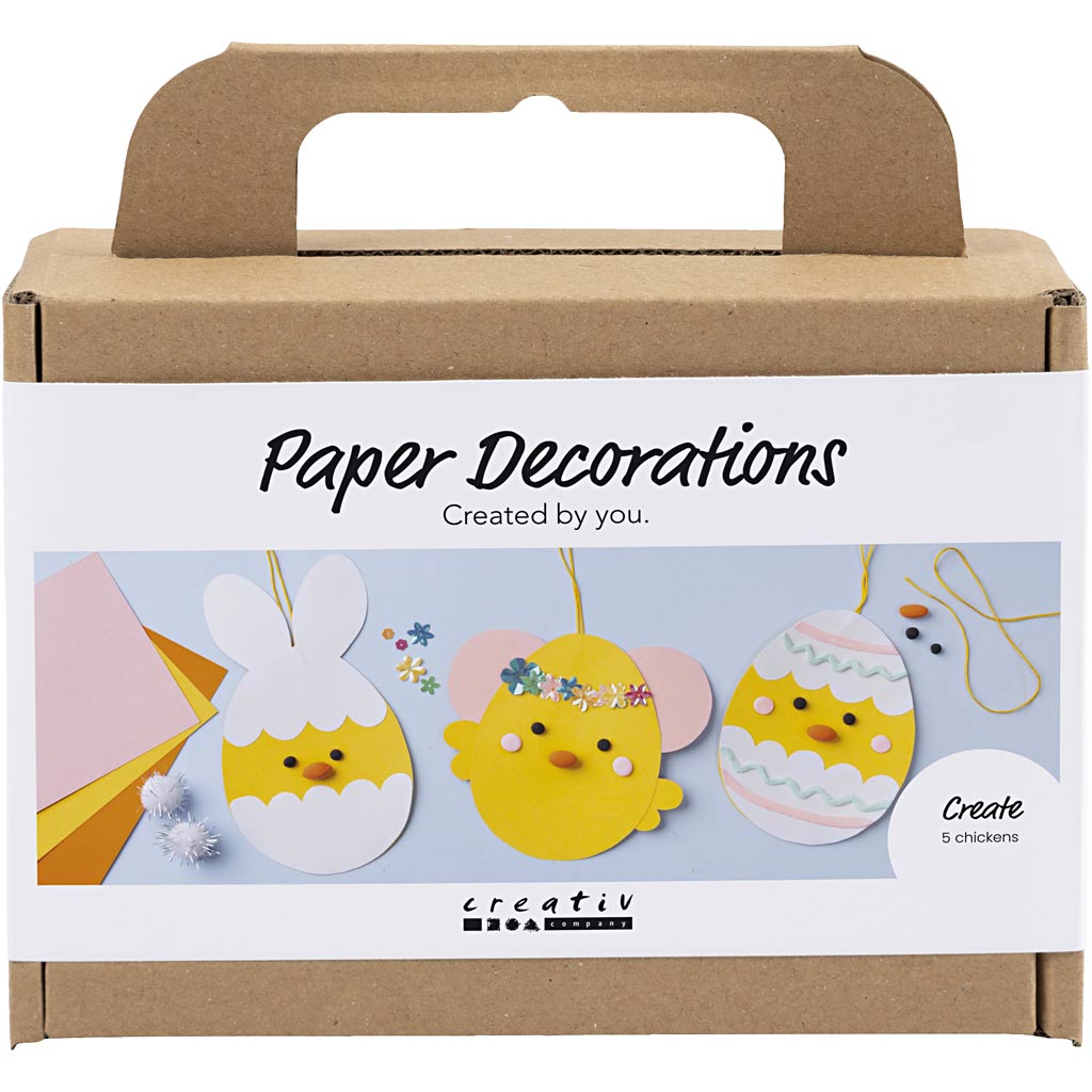 Mini Craft Kit Paper Decorations, card with decoration, 1 set