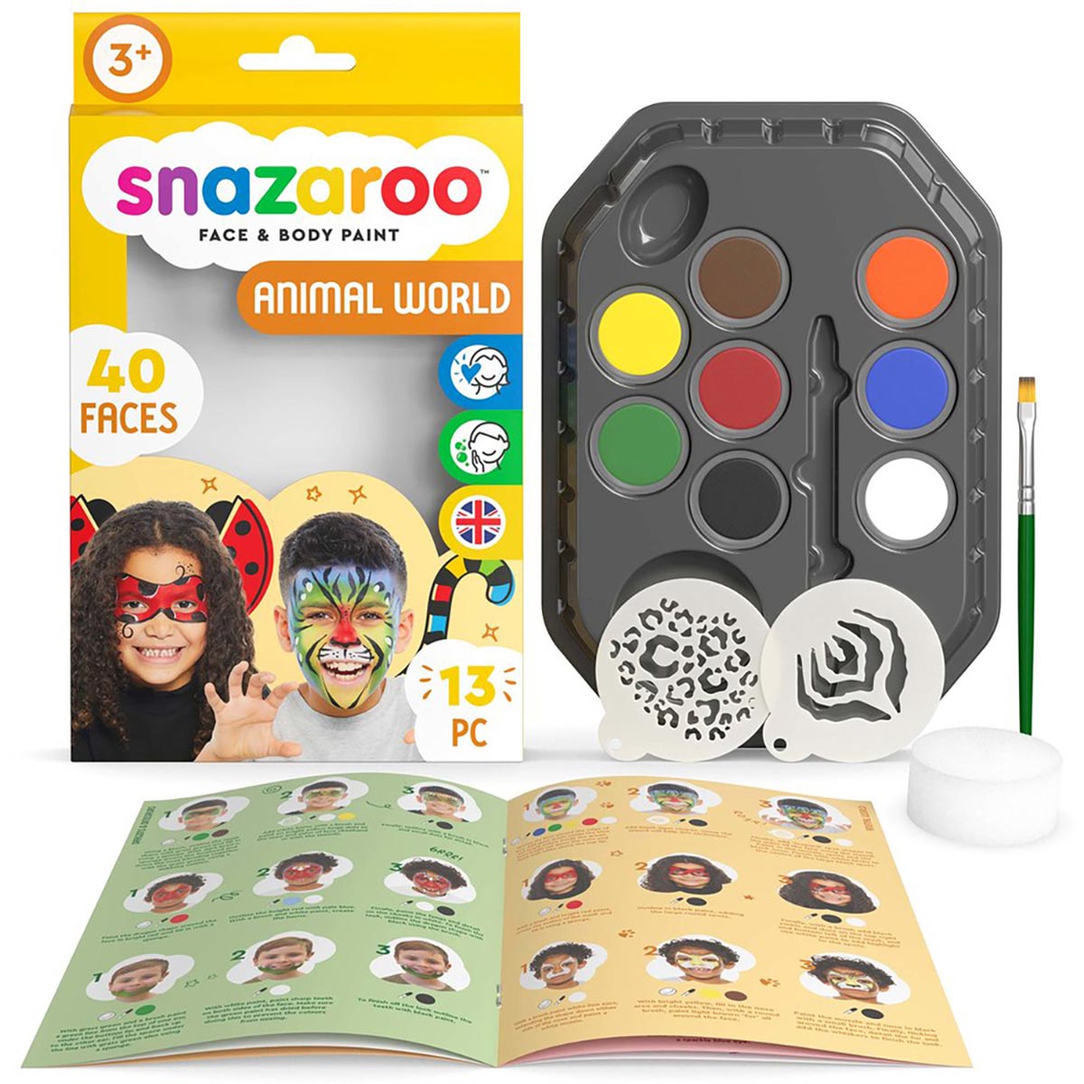Snazaroo Animal World Face Painting Kit