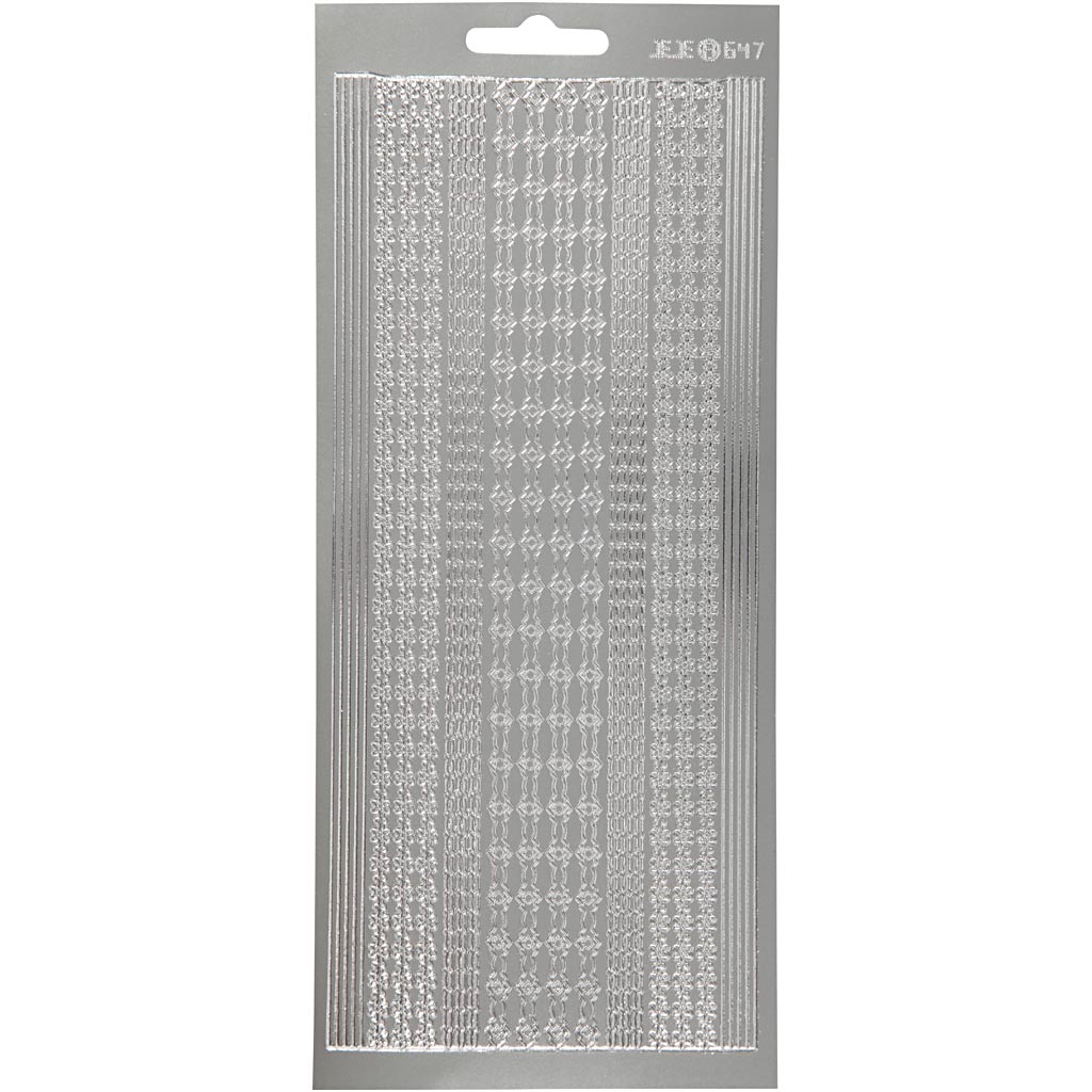 Creativ Self-Adhesive Foil Border Stickers – 10x23 cm, 1 Sheet