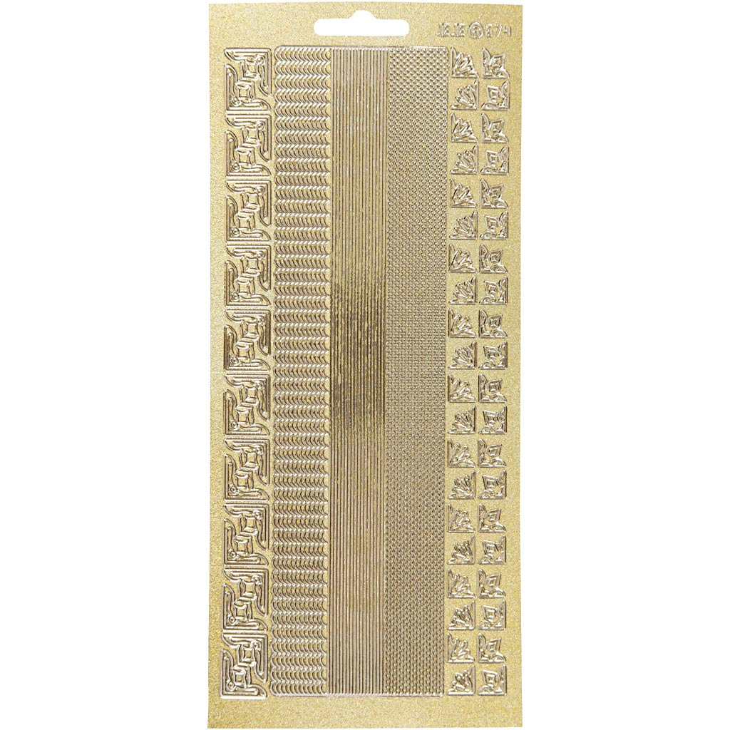 Creativ Self-Adhesive Foil Border Stickers – 10x23 cm, 1 Sheet