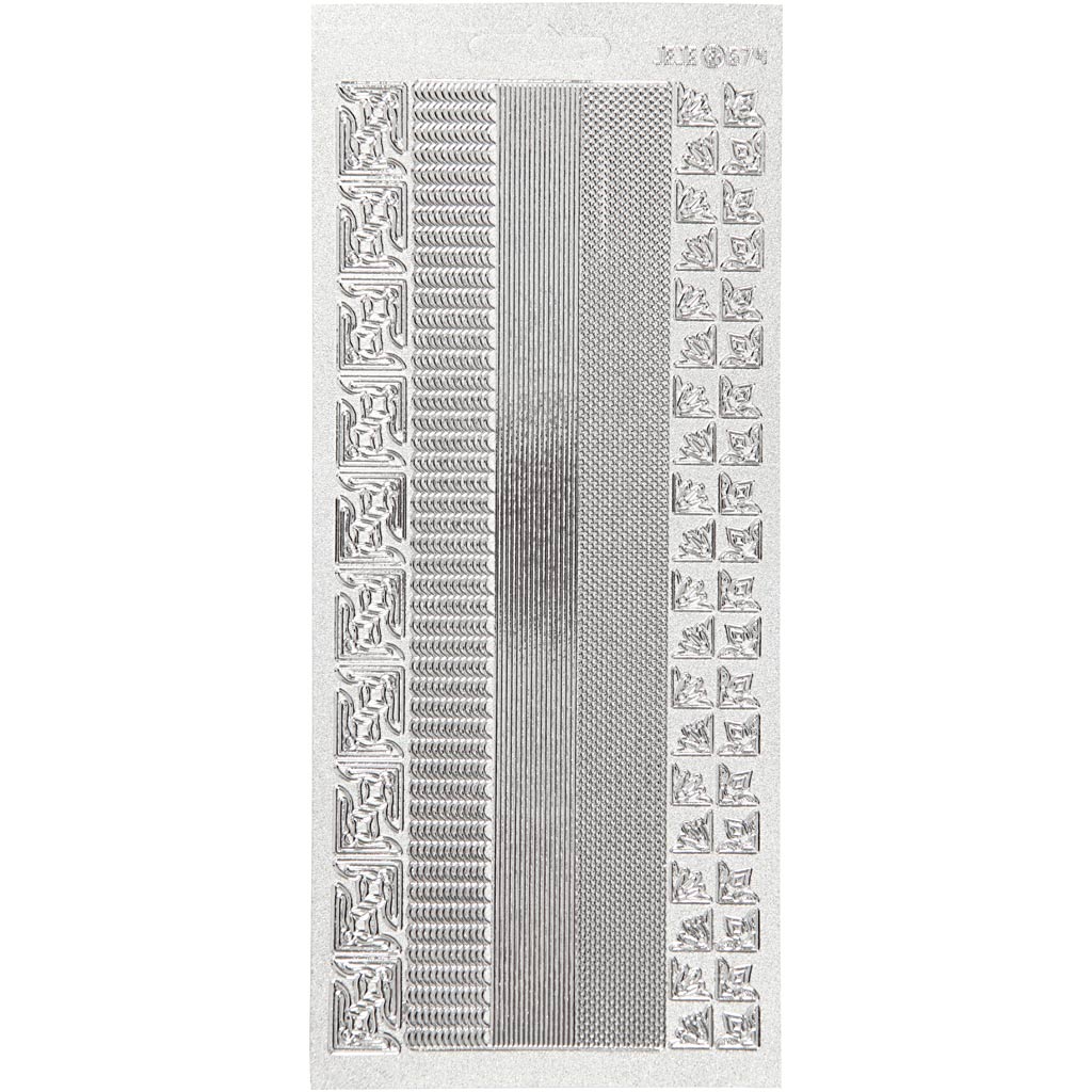 Creativ Self-Adhesive Foil Border Stickers – 10x23 cm, 1 Sheet