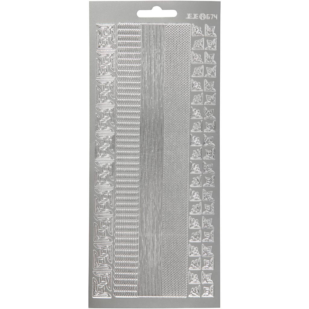 Creativ Self-Adhesive Foil Border Stickers – 10x23 cm, 1 Sheet