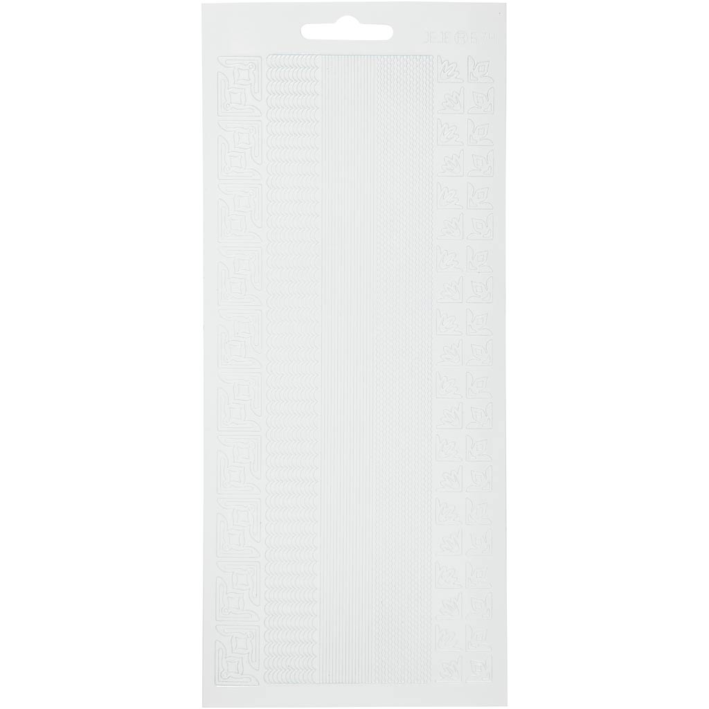 Creativ Self-Adhesive Foil Border Stickers – 10x23 cm, 1 Sheet