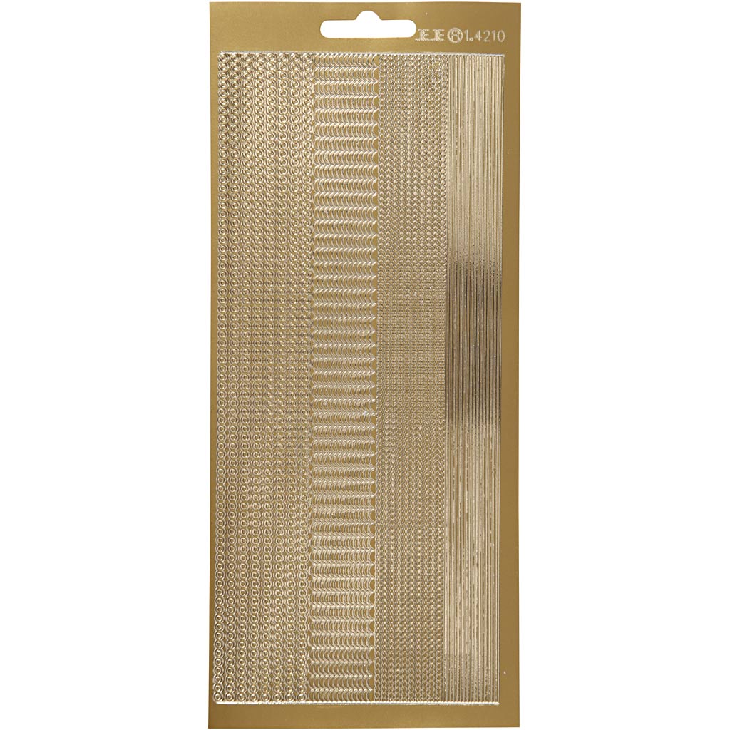 Creativ Self-Adhesive Foil Border Stickers – 10x23 cm, 1 Sheet