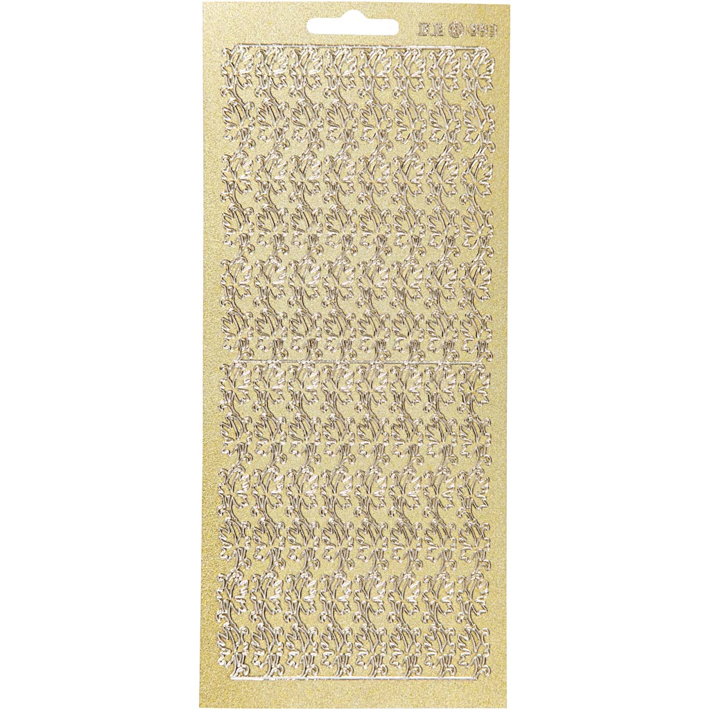 Creativ Self-Adhesive Foil Border Stickers – 10x23 cm, 1 Sheet