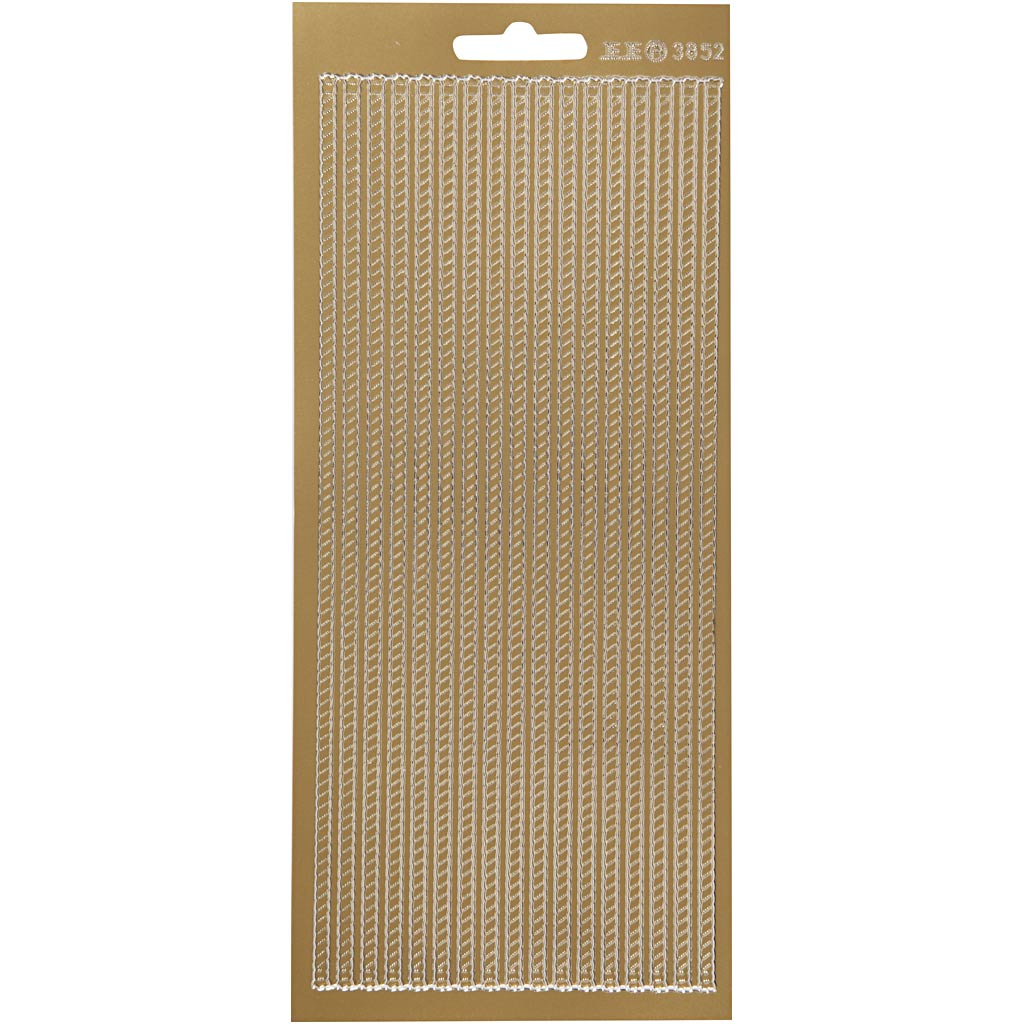 Creativ Self-Adhesive Foil Border Stickers – 10x23 cm, 1 Sheet