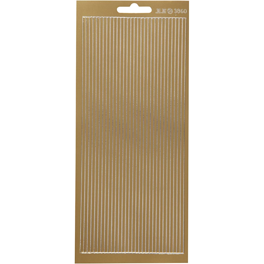 Creativ Self-Adhesive Foil Border Stickers – 10x23 cm, 1 Sheet