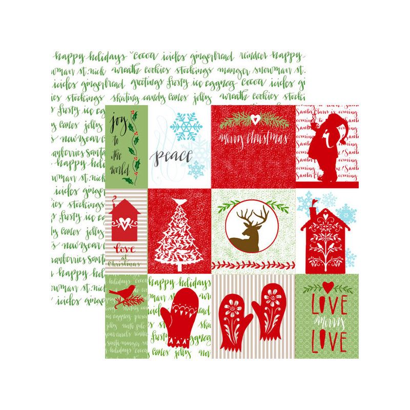 Paper House Productions - Scrapbook Paper - Home for Christmas Tags