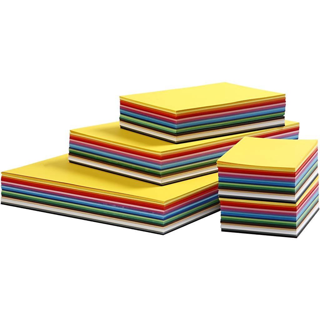 Creative Card, A3,A4,A5,A6, 180 g, assorted colours, 1500 ass sheets/ 1 pack