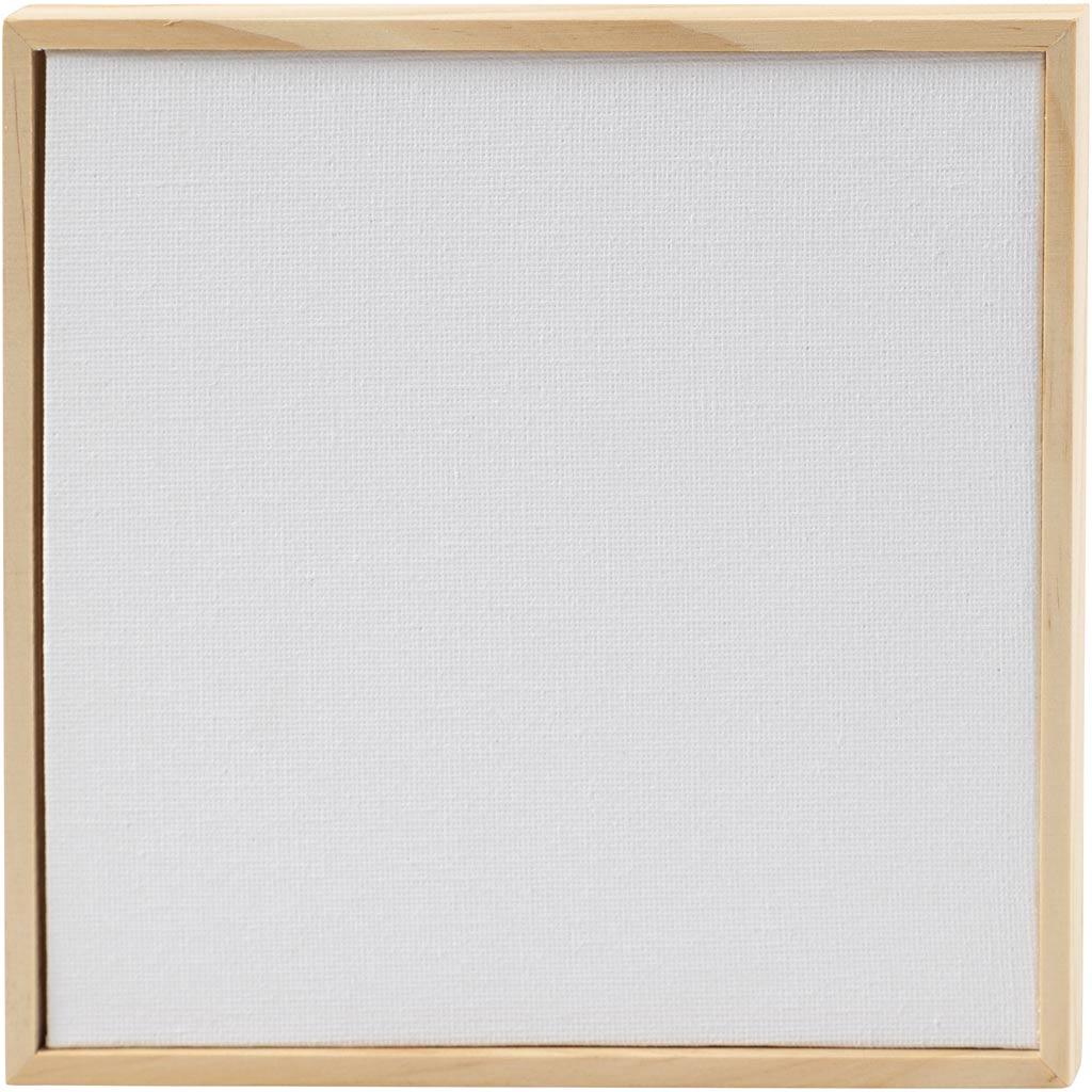 Canvas panel with frame, size 15,8x15,8 cm, 280 g, white, 10 pc/ 1 pack
