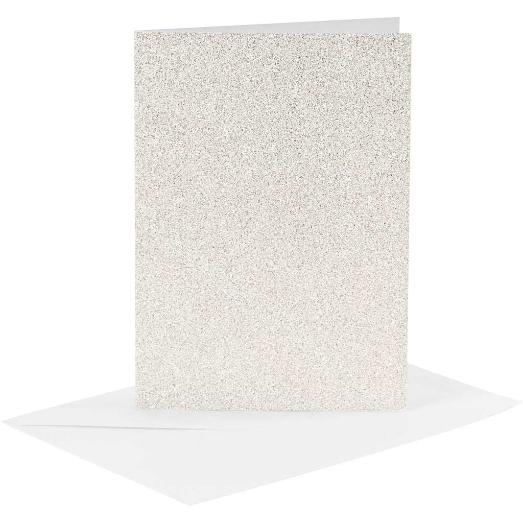 Creativ Glitter Finish Card & Envelope Blanks Various Sizes