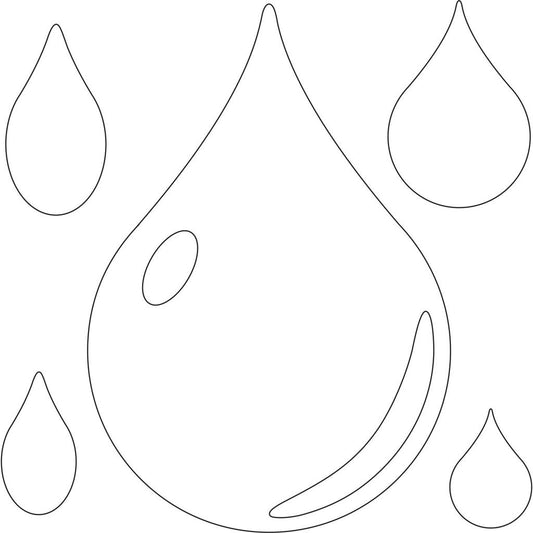 Raindrops MajeMask Stencil