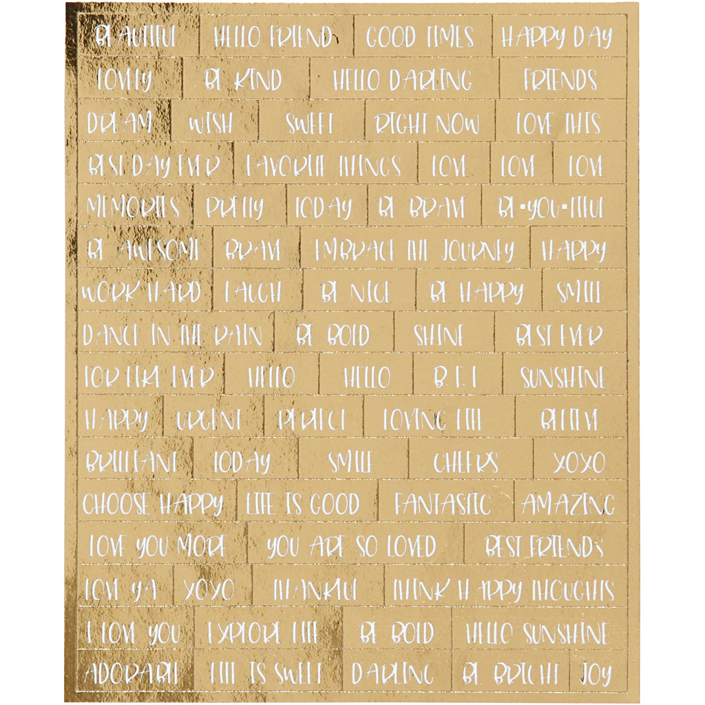 Creativ Self-Adhesive Stickers with Silver Foil Details on Matte Pape