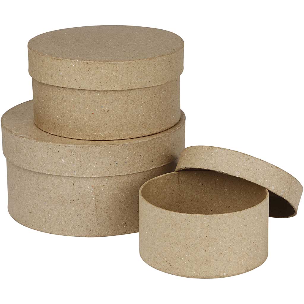 Round Shaped Papier Mache Boxes