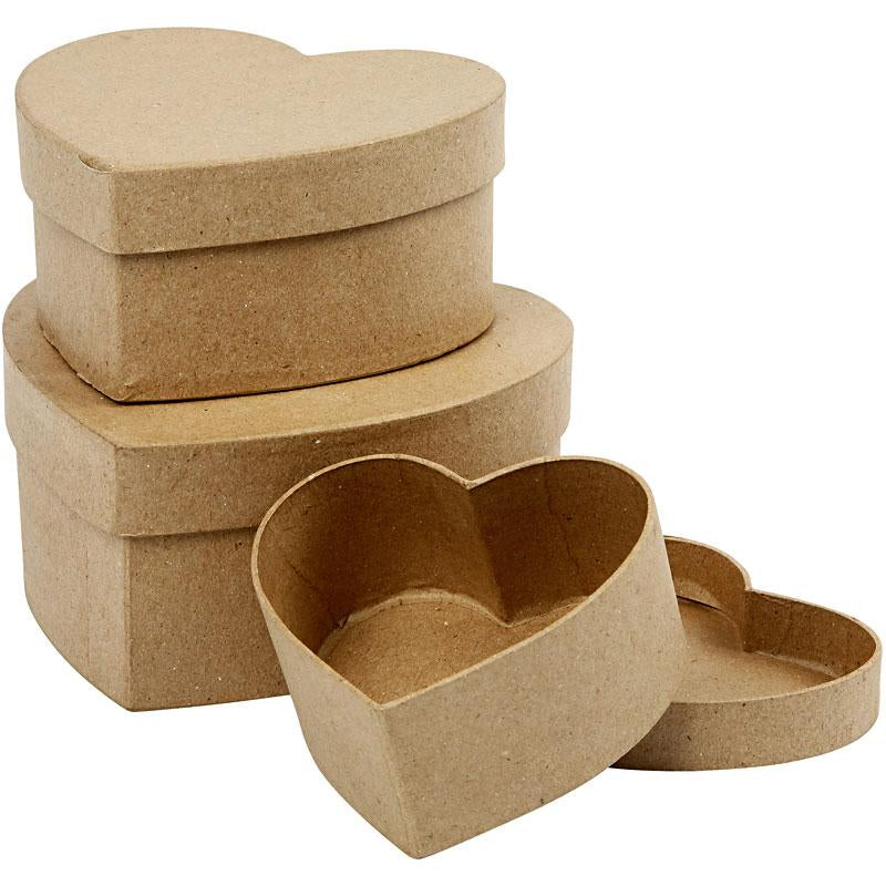 Heart Shape Papier Mache Boxes