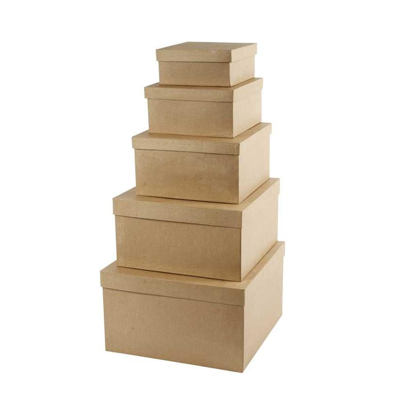 Papier Mache Hat Boxes Round & Square