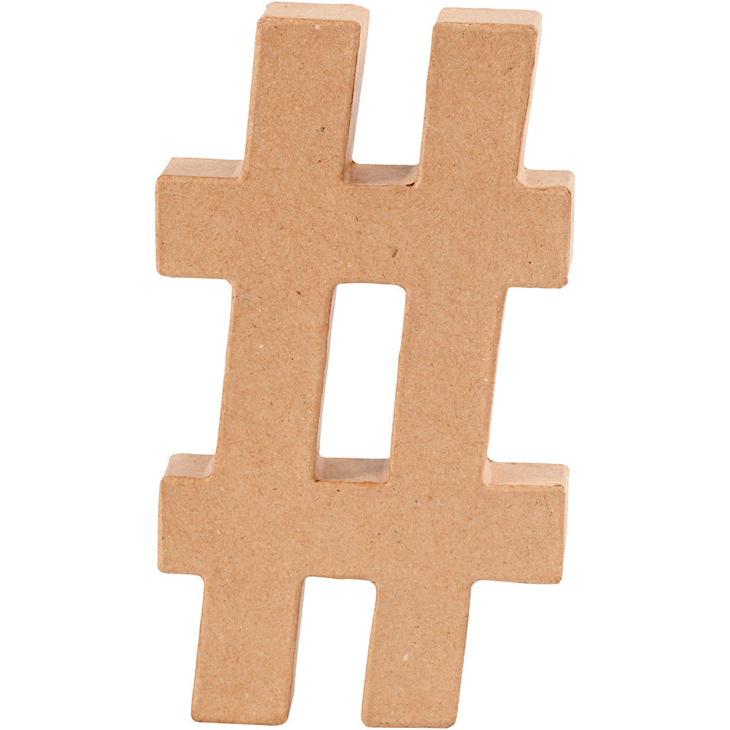 Handmade Symbol Shape in Papier-Mâché.
