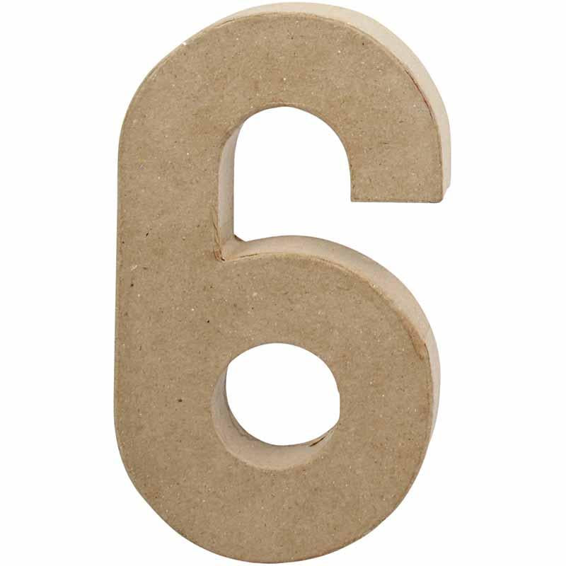 Handmade Number in Papier-Mâché. 20cm -20.5cm