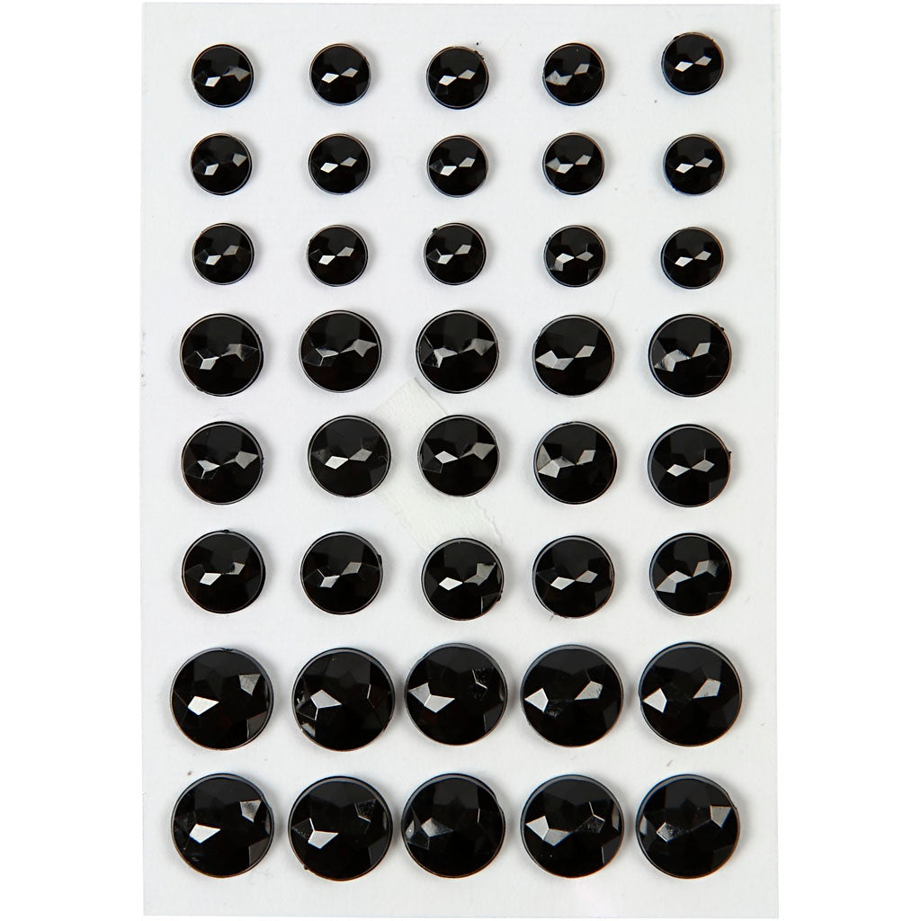 Creativ Self-Adhesive Round Rhinestones with Beveled Surface 40pc /1pack – Vivi Gade Design