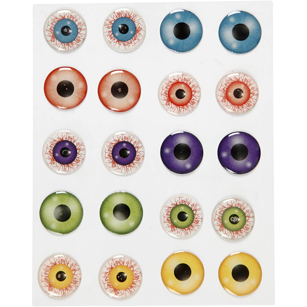 3D Eyes, dia. 20 mm, 1 sheet