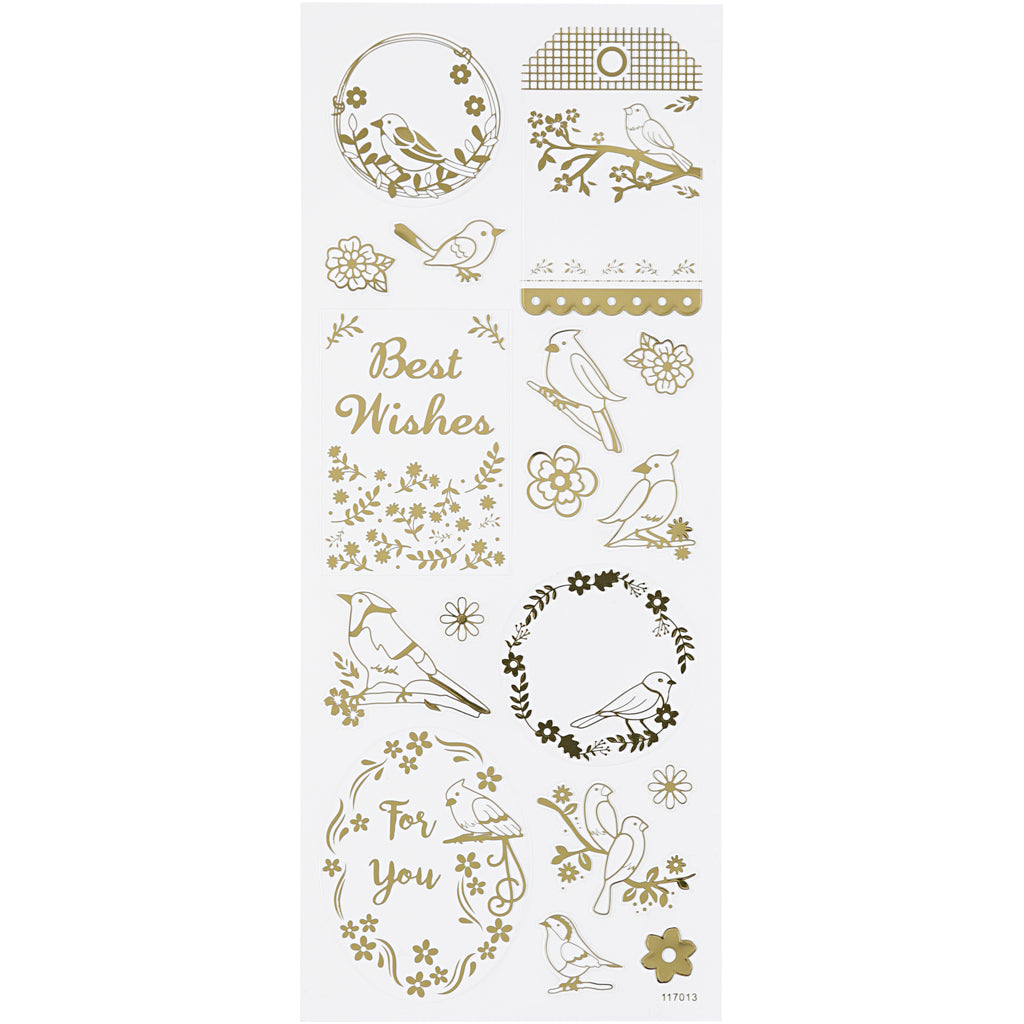 Self-Adhesive Stickers in Silver Foil on Clear Plastic Film – 10x24 cm, 1 Sheet