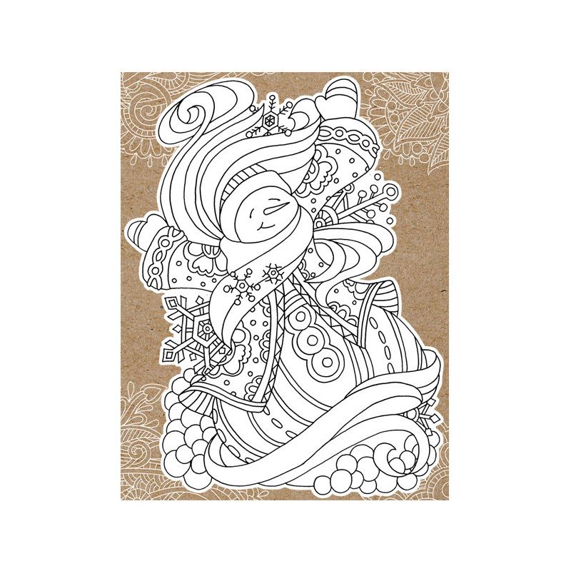 Paper House Productions - Diecut Colouring Card - Snowman
