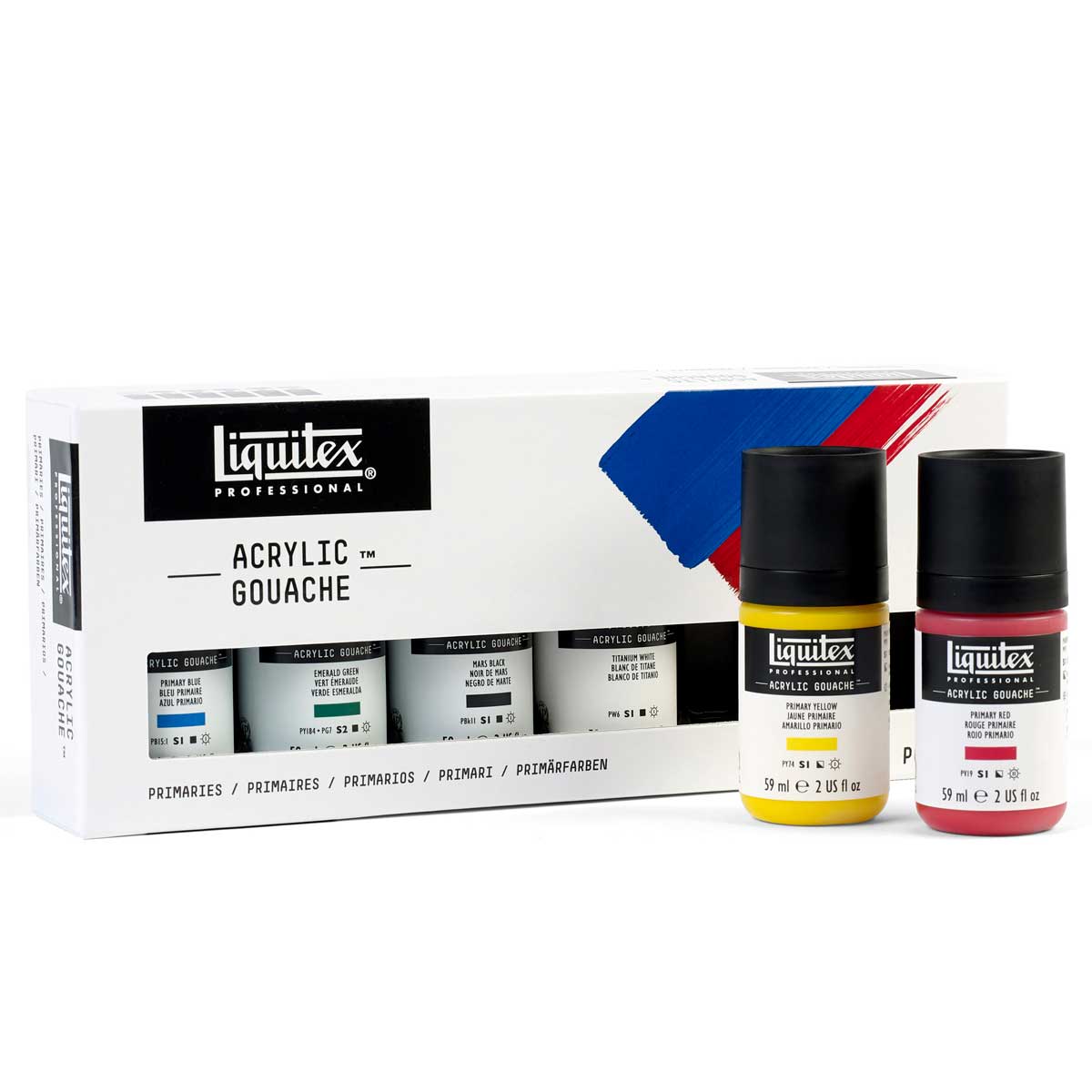 Acrylic Gouache - Primary Colours Set 6 x 22ml