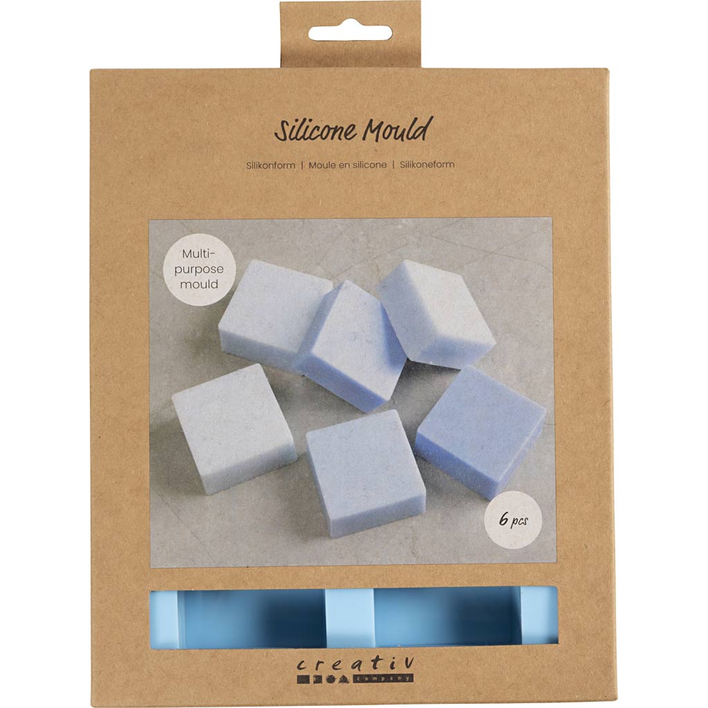 Silicone Mould, H: 2,5 cm, L: 5 cm, W: 5 cm, 60 ml, 1 pc