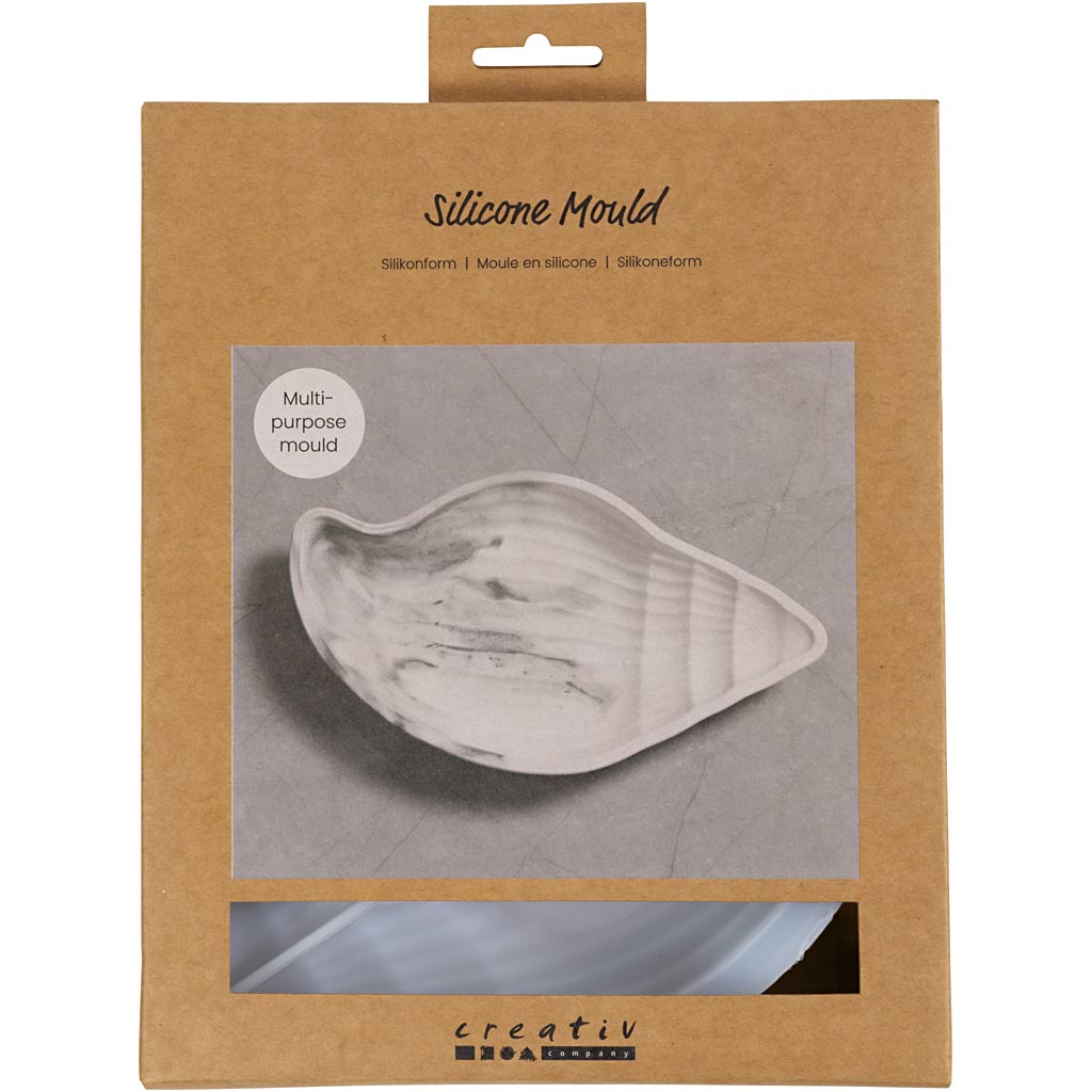 Silicone Mould, Conch , H: 2 cm, L: 20 cm, W: 11 cm, 1 pc