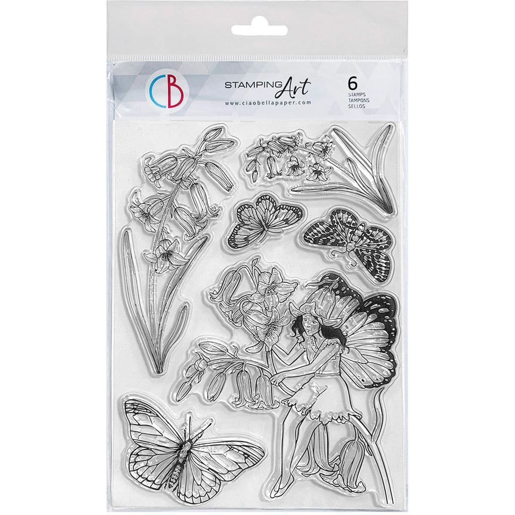Ciao Bella Fairy of Happiness 6inc x 8inc Stamp Set