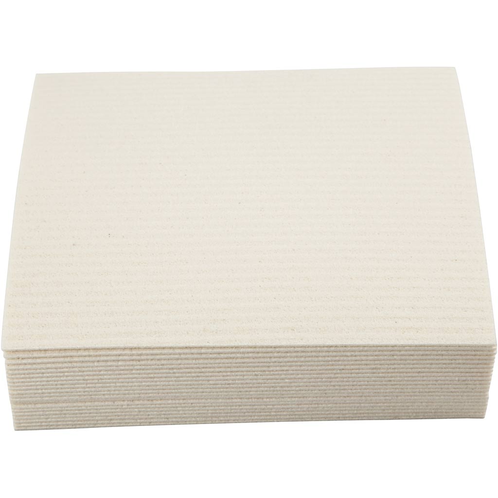 Sponge Cloth, size 17x19,5 cm, off-white, 20 pc/ 1 pack
