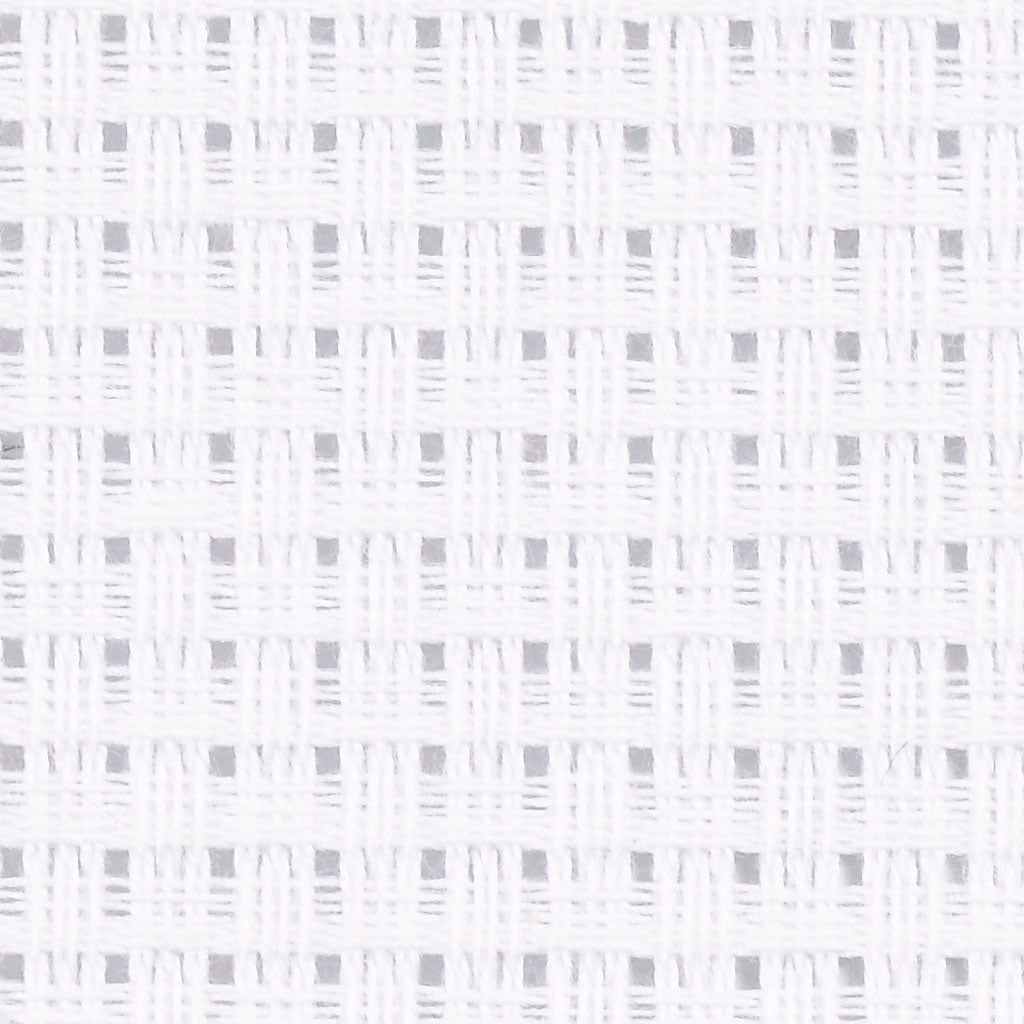 Aida Fabric, size 50x50 cm, 24 squares per 10 cm , white, 1 pc