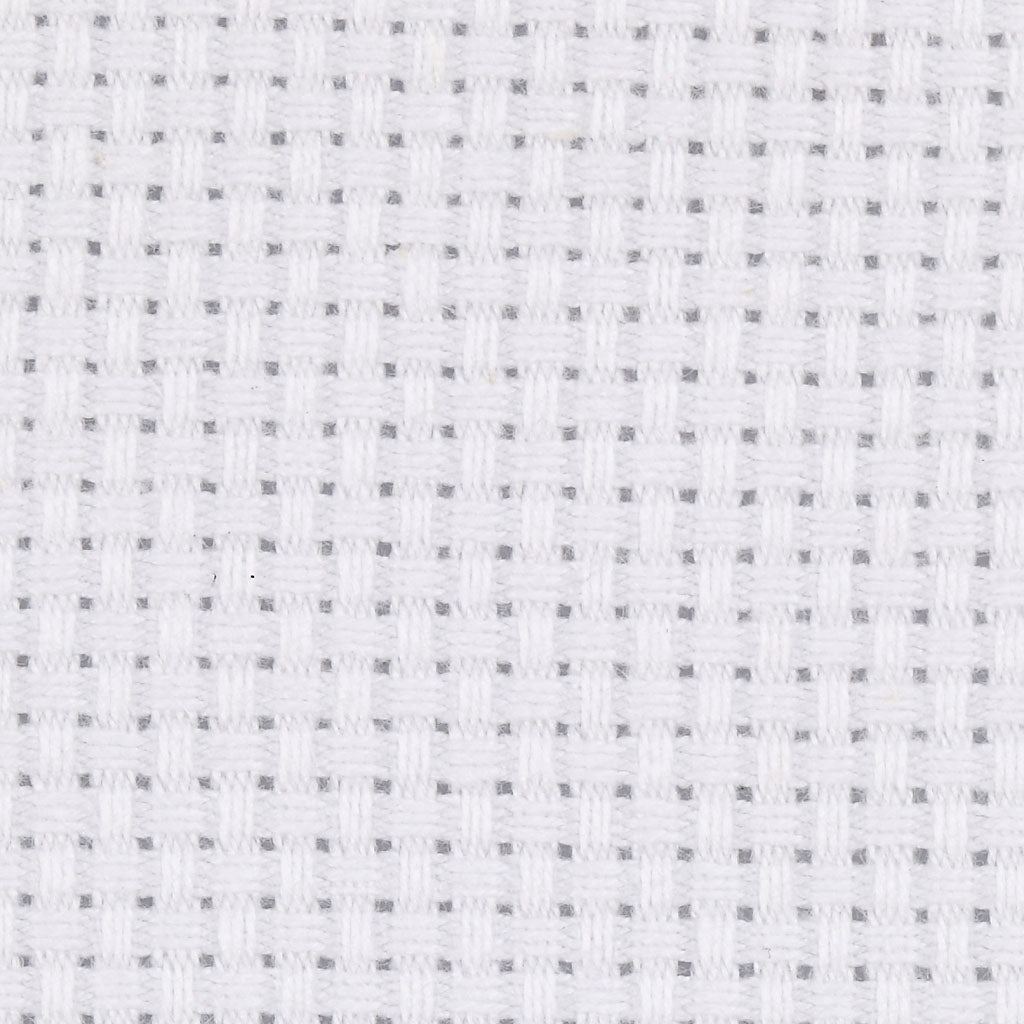 Aida Fabric, size 50x50 cm, 43 squares per 10cm , white, 1 pc