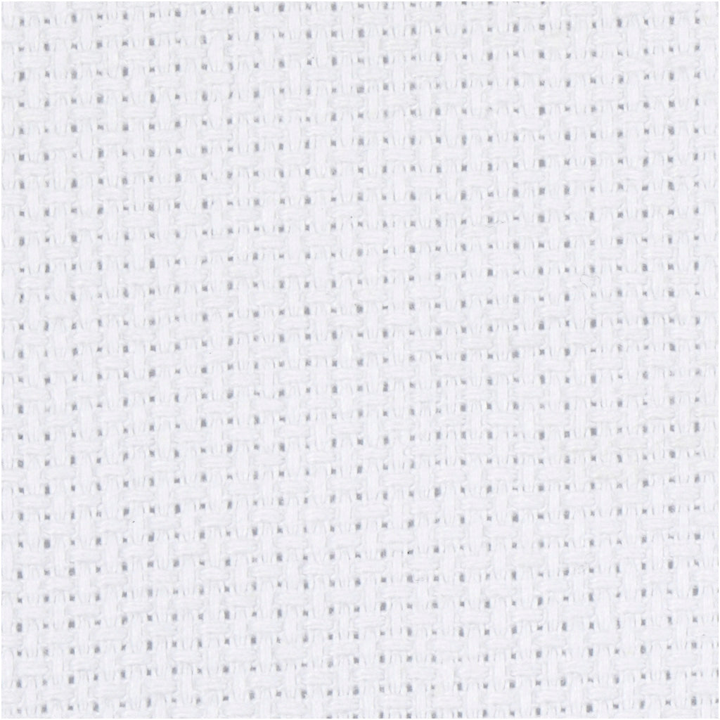 Aida Fabric, size 50x50 cm, 70 squares per 10cm , white, 1 pc