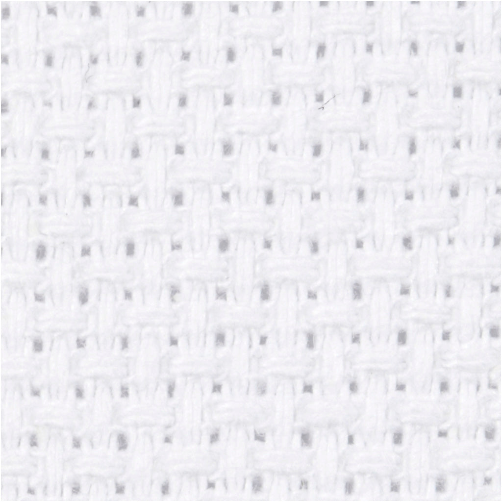 Aida Fabric, size 50x50 cm, 70 squares per 10cm , white, 1 pc