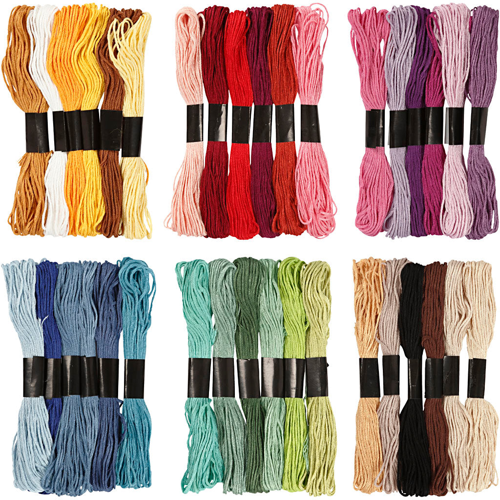 Embroidery Thread, thickness 1 mm, 252 bundle/ 1 pack