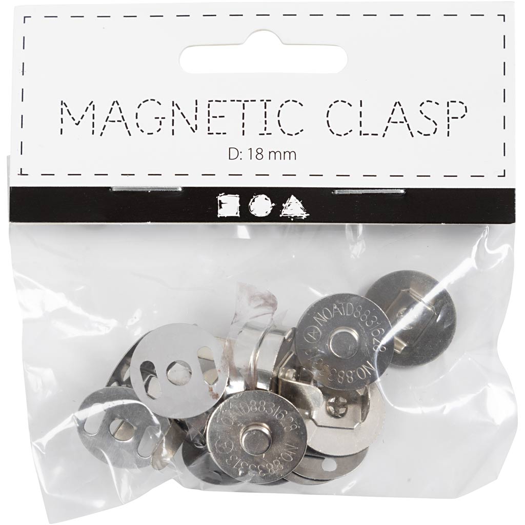 Magnetic Clasp, dia. 18 mm, 4 pc/ 1 pack