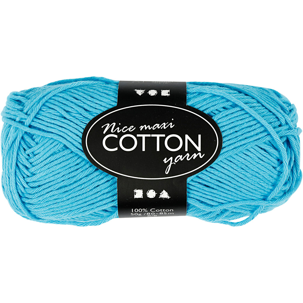 Creative Cotton Yarn, no. 8/8, L: 80-85 M, maxi, 50 g Balls - Various Colours