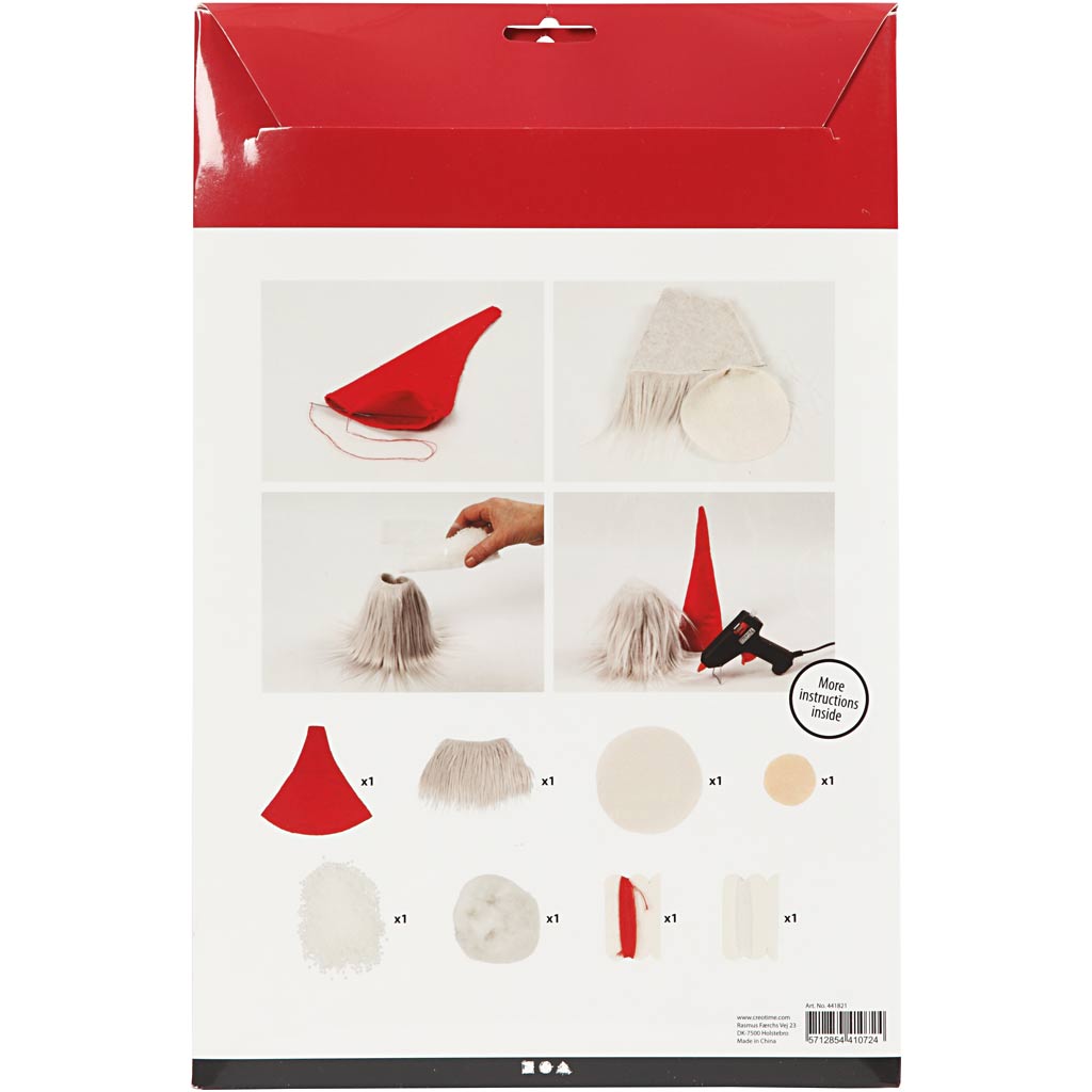 Scandinavian Santa gnome, H: 30 cm, 1 pc