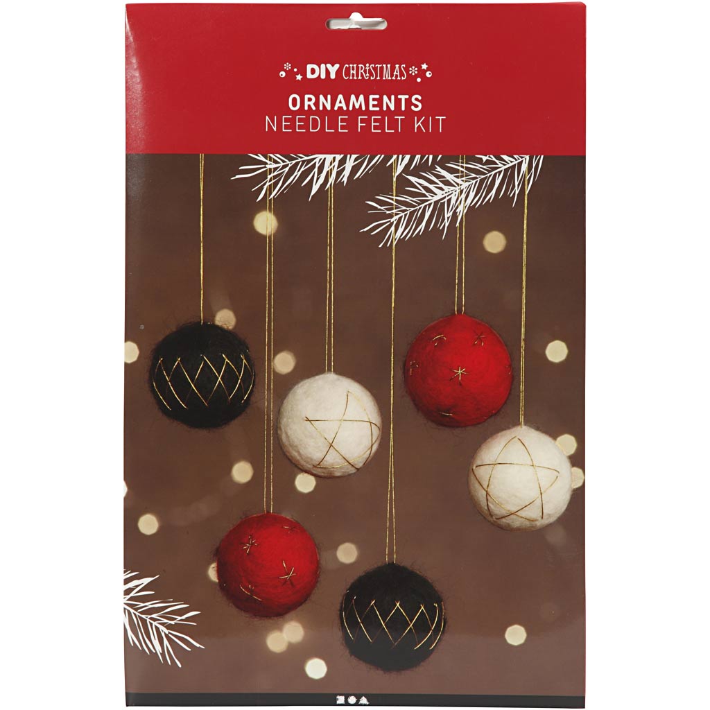Christmas baubles, dia. 6 cm, 6 pc/ 1 pack