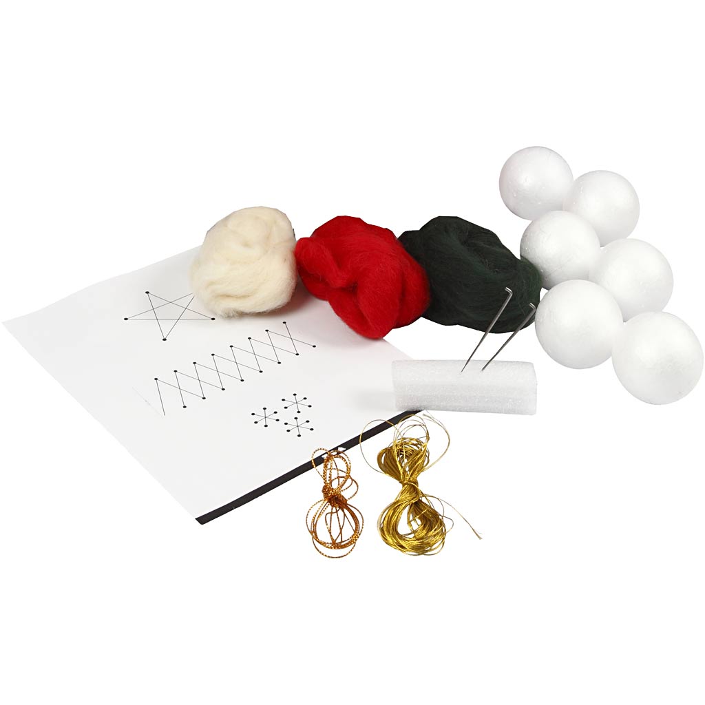 Christmas baubles, dia. 6 cm, 6 pc/ 1 pack