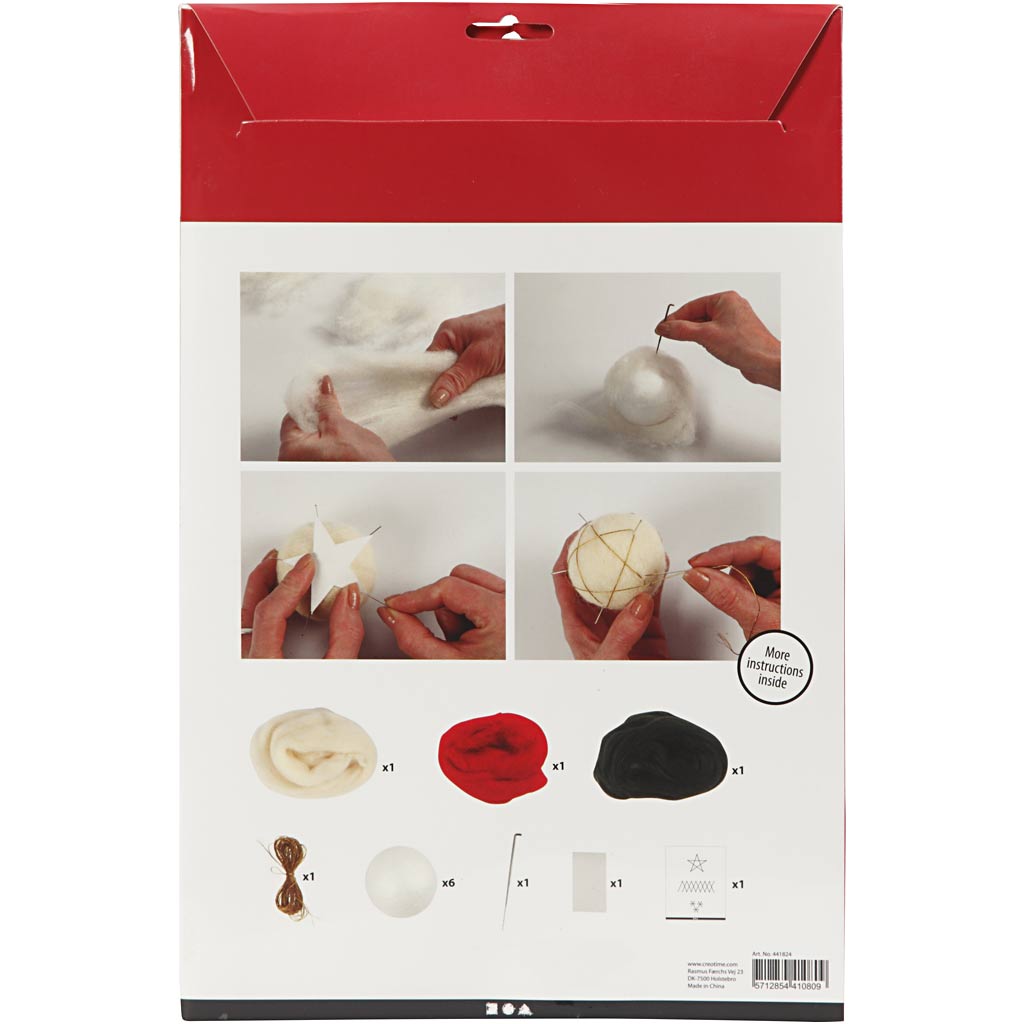 Christmas baubles, dia. 6 cm, 6 pc/ 1 pack