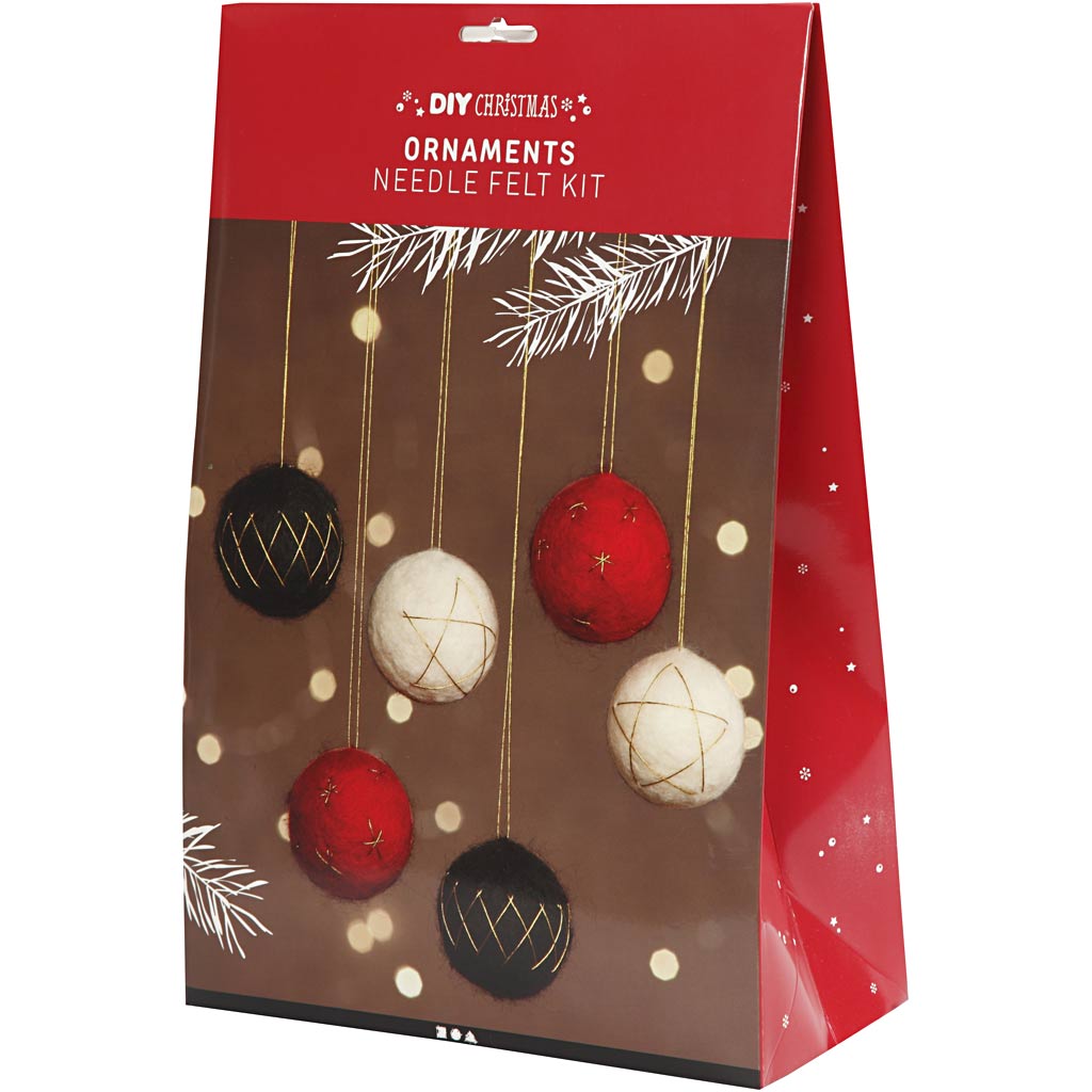 Christmas baubles, dia. 6 cm, 6 pc/ 1 pack