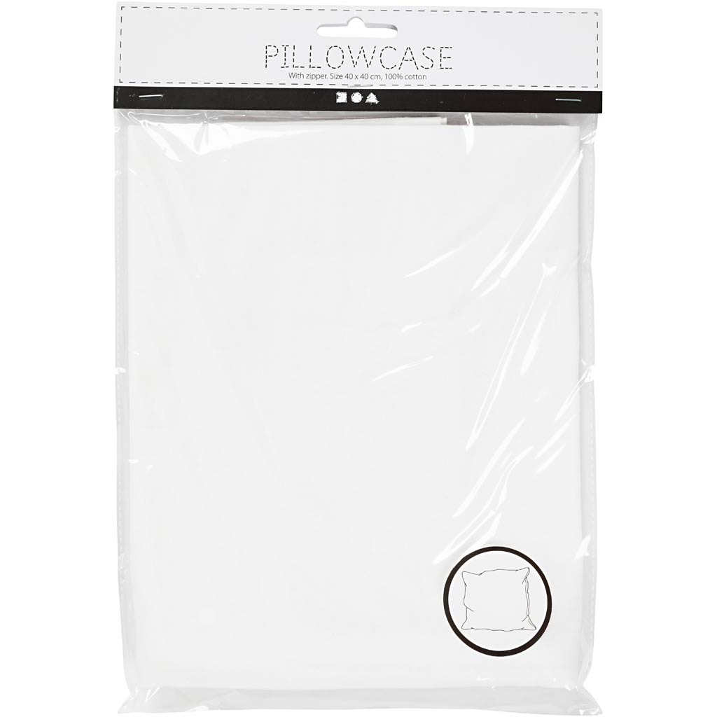 Pillowcase, size 40x40 cm, 145 g, white