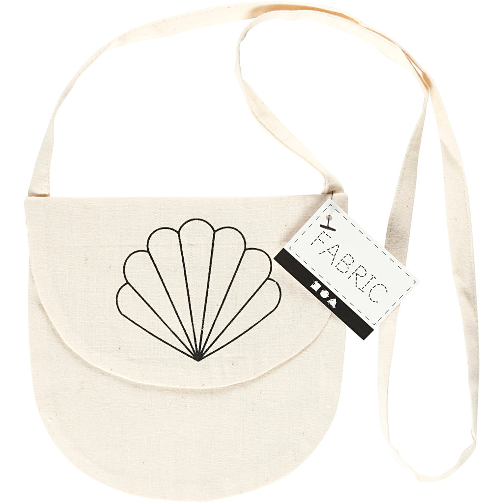 Shoulder bag, seashell, size 15x14 cm, 110 g, light natural, 1 pc