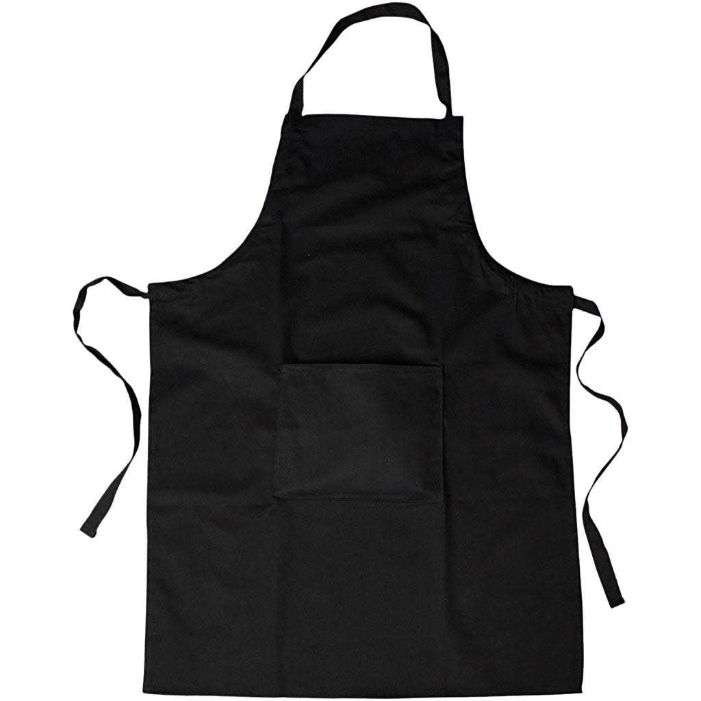 Apron, L: 89 cm, W: 66 cm, size M-XL cm, 210 g, black, 1 pc