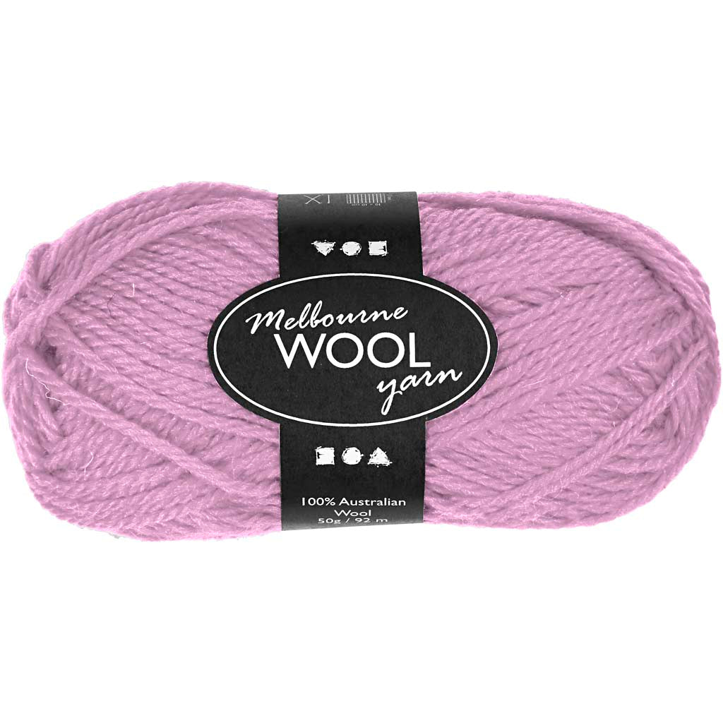 Melbourne Wool Yarn, L: 92 M, 50g Balls