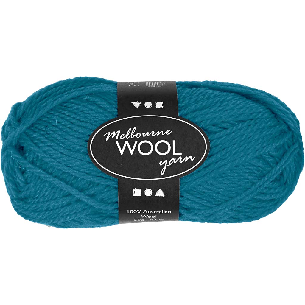 Melbourne Wool Yarn, L: 92 M, 50g Balls