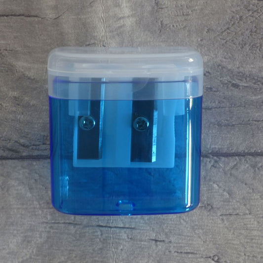 Pencil Sharpener Double Hole Blue
